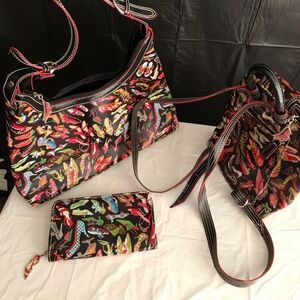 3Piece Sydney Love  Stepping Out Purse, Wallet and Small Backpack.